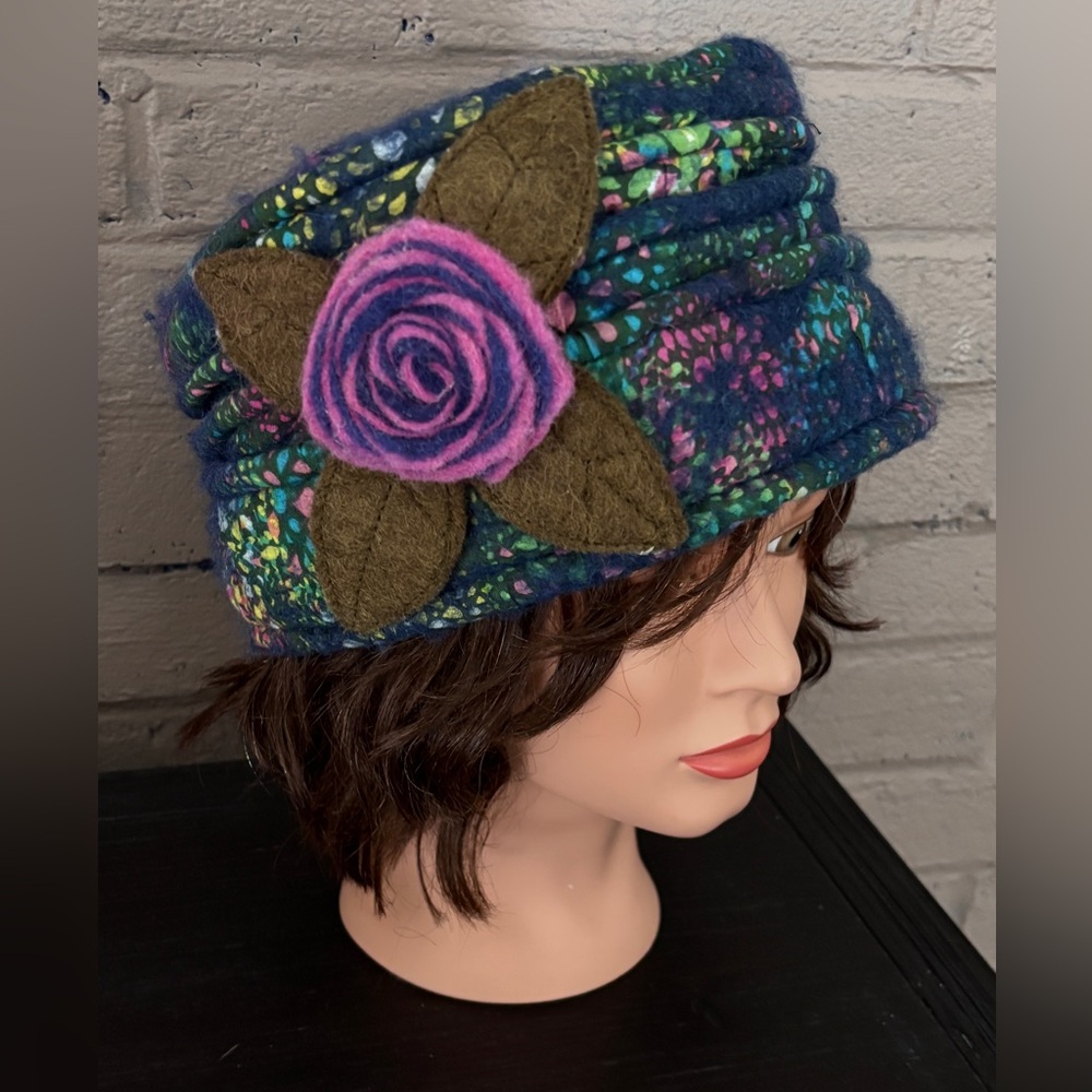 Rising Tide  colorful handmade wool hat